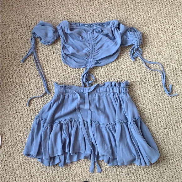 SHEIN Dresses & Skirts - shein sky blue two piece